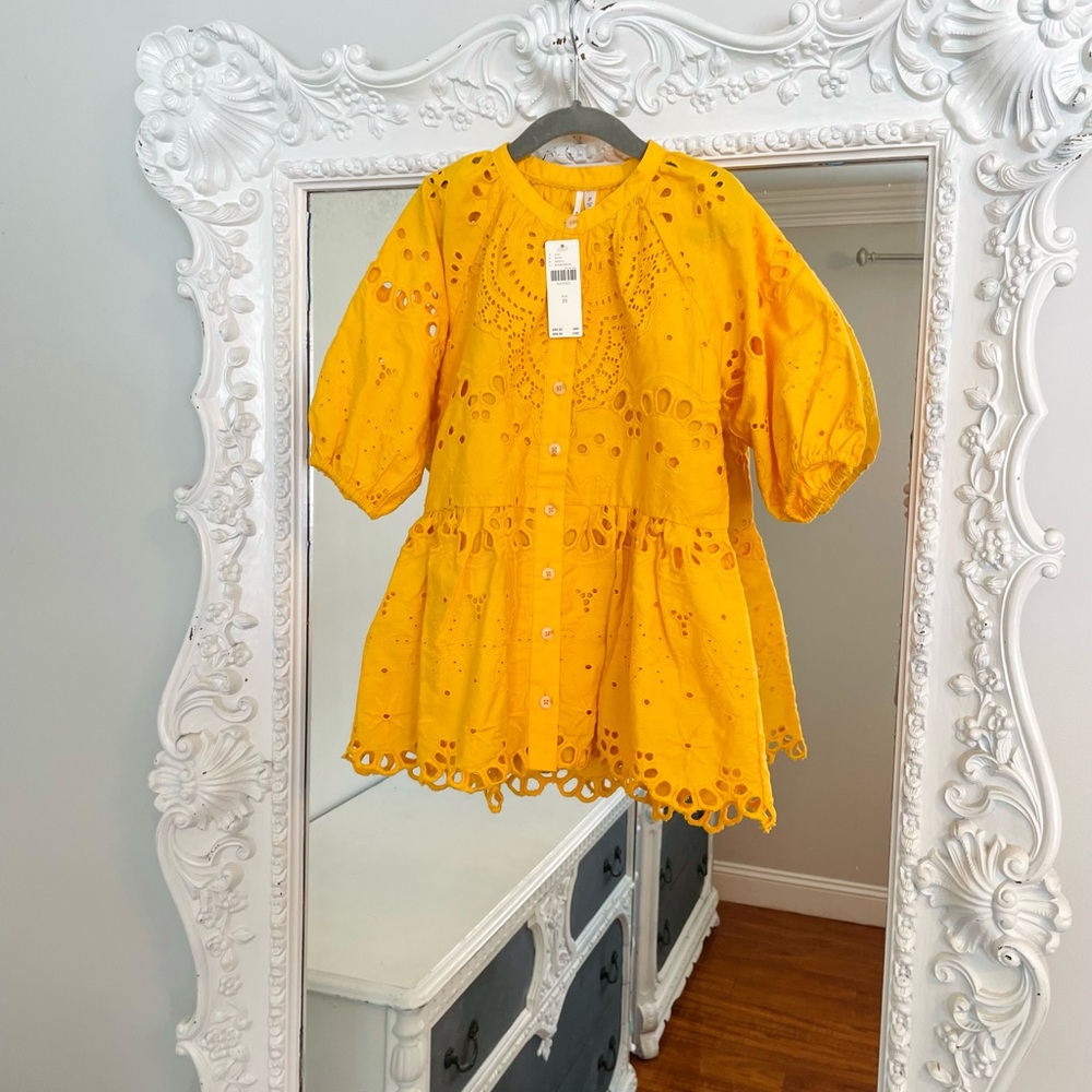BNWT Anthropologie Girls Kids Tallulah Eyelet Mini Dress
